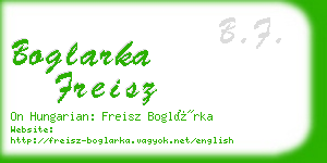 boglarka freisz business card